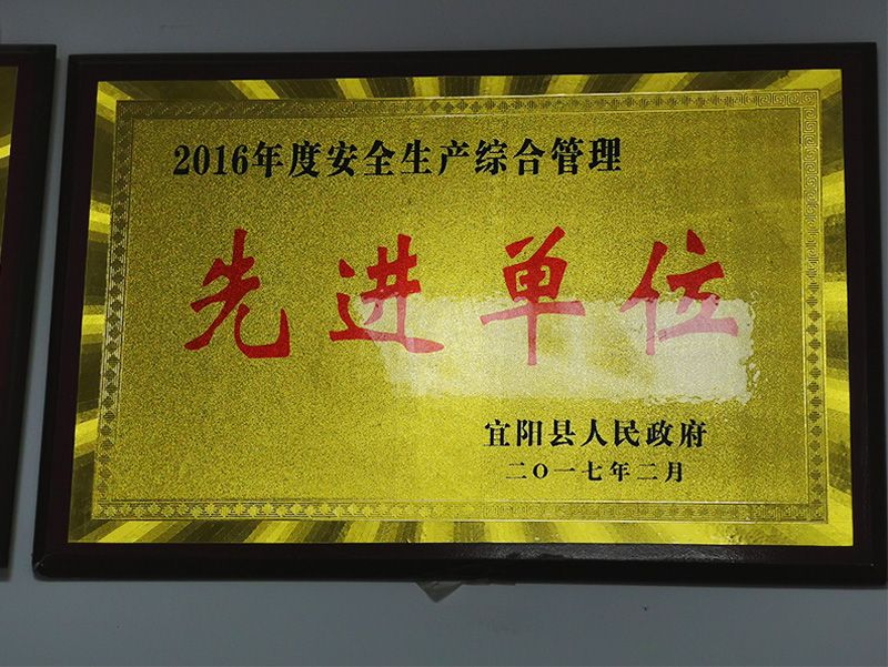 2016年度安全生產(chǎn)綜合管理先進單位